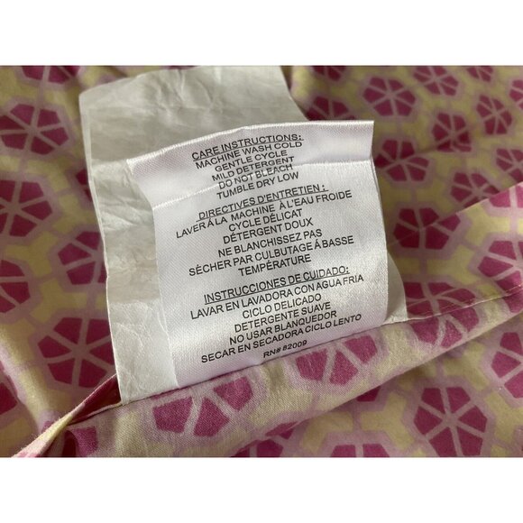 Dena Home Twin Quilt & 2 Shams Pink, Aqua, Yellow & Green Casablanca Moroccan - Picture 11 of 16